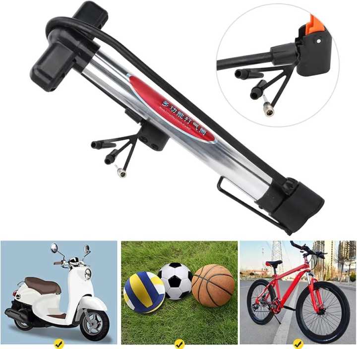 Pumper 3 in 1 Mini Hand Pumper for Ball, Balloons & Cycle Tyre