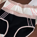 3PCS Exercise Sports Jogging Panty Women's Breathable Cotton Briefs gril panties.