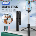 Multifunctional 4 in 1 Portable Adjustable & Foldable Monopod Selfie Stick & Tripod with Selfie Light & Wireless Bluetooth Remote Control - Selfie Stick - By Cyber Mart. 