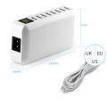 HXSJ 60W 8A 8-port Desktop USB Smart Charging Station with LED Display Multi-protection Smart Voltage and Current Recognition UK.