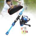 Kids Fishing Rod and Reel Combo Travel for Saltwaters Fresh Waters Kid Fishing Pole for Starter. 