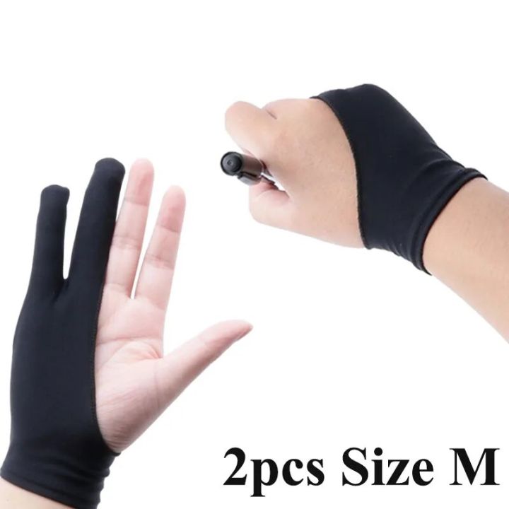 【3C VictoryEagle】Black 2 Anti-fouling Any Drawing Tablet Hand Size M/L