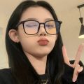 Xiaohongshu black frame myopia glasses women's glasses ins high-value students anti-blue light optical flat frames men's trendy.