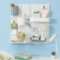 DIY Punch-free Hole Board Rack Wall Mount Storage Rack Organizer Pegboard Hole Board Hook Rack Organizer Kitchen Wall Shelf. 