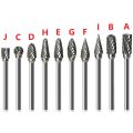 3mm Shank Drawing Tungsten Carbide Milling Cutter Rotary Tool Burr Diamond Cutter Rotary For Dremel Metal Wood Electric Grinding.