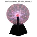 Plasma Ball Sphere Light Magic Crystal Lamp Ball Desktop Lightning 4/Sound Controlled Plasma Light For Home Decor. 