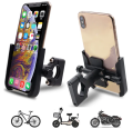 Metal Bike Mobile Holder For mobile phone bracket motorcycle bicycle takeaway rider -Black Easy to Use and Maintain. 