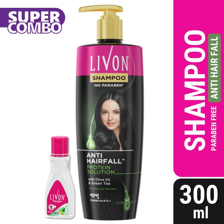 Livon Anti Hairfall Protein Shampoo 300ml & Livon Hair Serum 18 ml