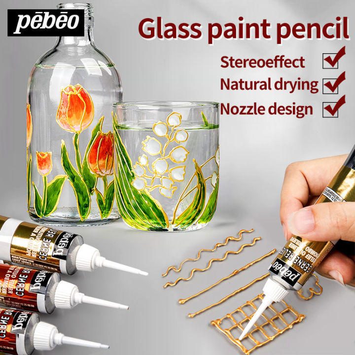 1PC Pebeo Acrylic Paint Relief Texture Pigment DIY 20ml Hook Line Tool Styling Pen Painting Art Supplies for Artist minghao