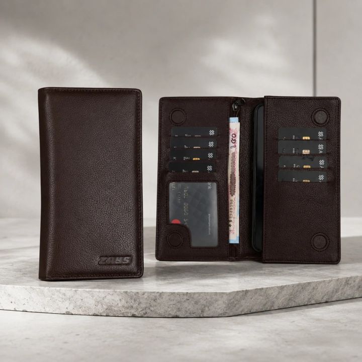 Zays%20Handcrafted%20Premium%20Eco-Friendly%20Leather%20Long%20Wallet,%20Top-Grain%20Vegetable-Tanned%20Slim%20Wallet%207.4%20x%203.8%20x%201%20Inch,%207%20Card%20Slots,%20ID%20Slot,%20Cash%20Compartment,%20Zipper%20Chamber,%202%20Mobile%20Compartments%20-%20Image%205