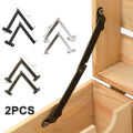 2Sets Lid Support Hinges Remain Antique Bronzes Iron Decor Hinge Box Furniture Hardware Cabinet Door Kitchen furniture hardware. 