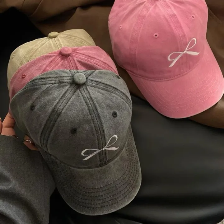 Breathable%20Bow%20Embroidered%20Baseball%20Hat%20Retro%20Embroidered%20Adjustable%20Vintage%20Baseball%20Cap%20Soft%20Top%20Sunscreen%20Sunproof%20Cap%20for%20Travel%20Hat%20Outdoor%20Sun%20Shade%20Women's%20Cap%20Daily%20Wear%20Streetwear%20Fashion%20-%20Image%202
