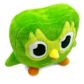 【Abandon】Lovely Green Duolingo Owl Plush Toy Duo Plushie of Duo The Owl Cartoon Anime Owl Doll Soft Stuffed Animal Children Birthday Gift.