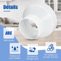 6 to 4 Inch Duct Reducer Increaser ABS Air Duct Adapter Duct Fan or Dryer Vent Adapter Pipe Connector White.