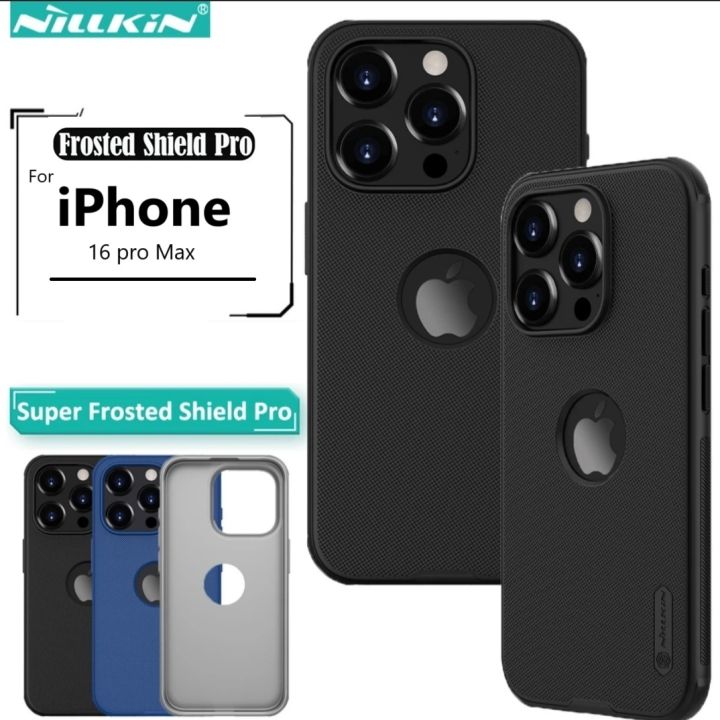 Nillkin ( iPhone 16 Pro Max 6.9" ) Super Frosted Shield Pro Matte cover case for Apple iPhone 16 Pro Max 6.9" (with LOGO cut) - Black