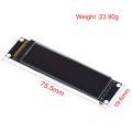 Real OLED Display 2.08 Inch 256x64 Graphic LCD Module LCM Screen Graphic LCD Module White Display Screen SH1122 Controller Support SPI. 