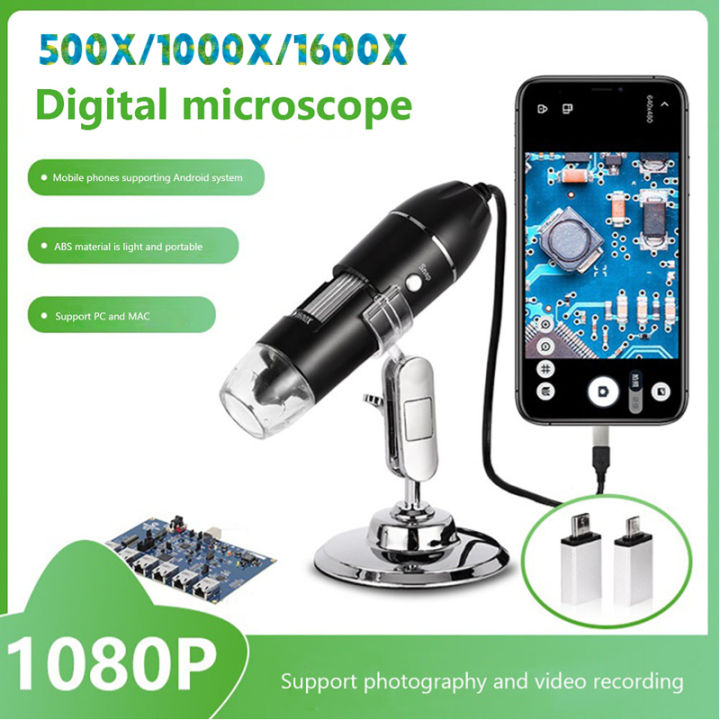 【Wireless】 500x/1000x/1600x Portable Microscope Usb Magnifying For Soldering Industrial Microscope Electronic Welding Magnifier