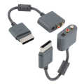 RCA Optical Audio Adapter Conversion HDMI AV Cable For Microsoft Xbox 360 Gray.