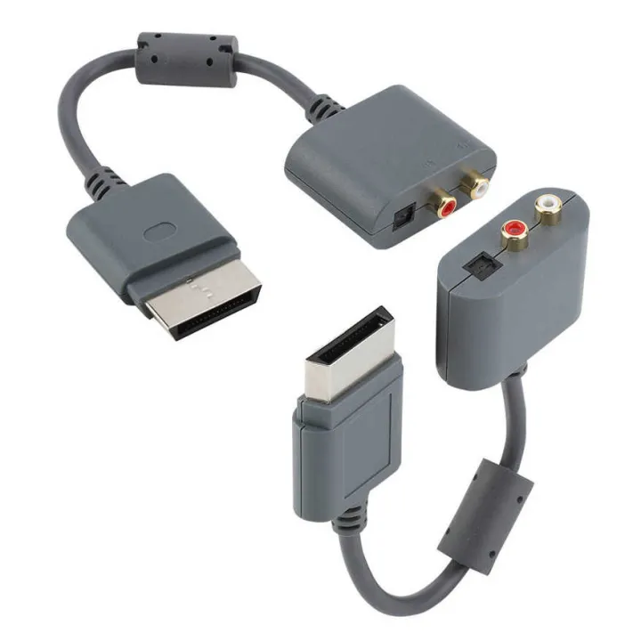 RCA%20Optical%20Audio%20Adapter%20Conversion%20HDMI%20AV%20Cable%20For%20Microsoft%20Xbox%20360%20Gray%20-%20Image%204