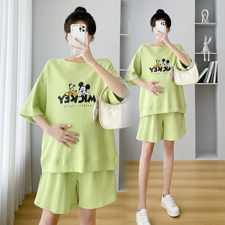 Maternity%20Clothes%20Summer%20Suit2023New%20Internet%20Popular%20Summer%20ThinTT-shirt%20Casual%20Outdoor%20Shorts%20Western%20Style%20Two-Piece%20Suit%20-%20Image%209