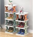 5Layers-New multi-functional household foldable shoe cabinet, home balcony toy foldable storage unit. 