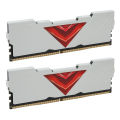 2pcs DDR4 RAM 8GB 3600MHz PC4 28800U Metal 1.35V Heat Dissipation Desktop Memory Module for Office White. 