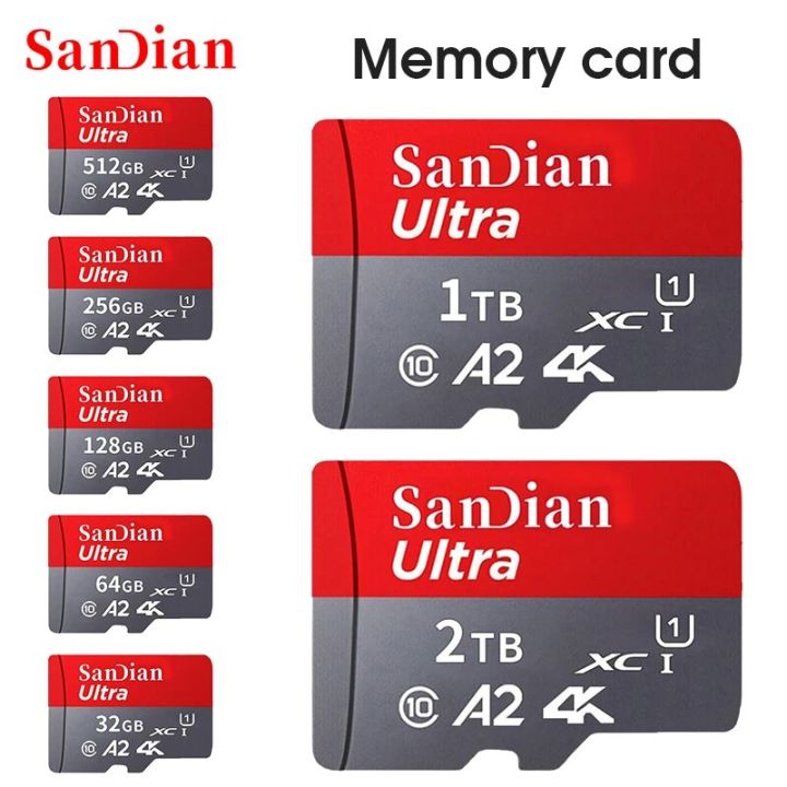 Sandian SD Card Original 1TB Micro TF SD Card 128GB Flash Class 10 256GB Memory Card 512GB Memorycard For Phone/Cameras /MP3/MP4