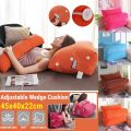 Make you feel comfortable40x45x22cm Adjustable Velvet Triangle Back Wedge Cushion Soft Support Pillow. 