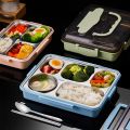 Lunch box 304 stainless steel plate student canteen heating bento portable fast food thermal insulation Compartments lunch box.