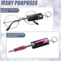 Pen Holder for Lanyard, PU Leather Pen Holder Lanyard Pen Holder Exquisite Pen Lanyard Holder Black.
