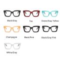 Womens Reading Glasses Oversized Square Fashion Eyeglasses Frame Luxury Brand Anti Blue Light Transparent Prescription Glasses. 