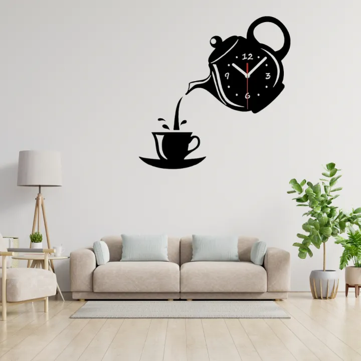 Ketly%20Design%20%20Teapot%20Decoration%20Wall%20Clock%20wooden%20Wall%20Decoration%20Clock%20Living%20Room%20Dining%20Room%20Tea%20House%20Leisure%20Black%20Wall%20Clock%20(%20size%20-%2012%20inch%20)%20by%20Doob%20Cart%20-%20Image%207