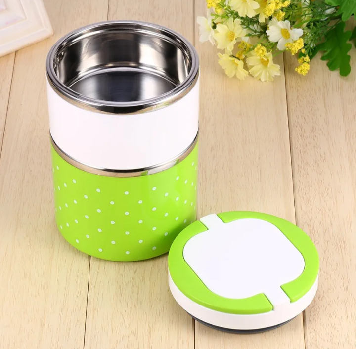 2 LAYER STAINLESS STEEL INSOLUTION LUNCH BOX 930ML.