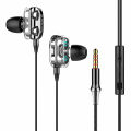 3.5mm Jack Wired Headphones 6D HiFi Bass Stereo Gaming Earphone Handsfree Noise Cancelling Earbuds In-ear Headset With Mic. 