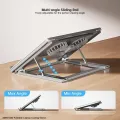 XUNDD XDHO-082 Laptop Cooling Stand with Dual Fans RGB Lighting Foldable Notebook Bracket. 