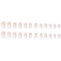 24pcs Nail Art Designs Nail Extensions Press-on Nails White   Square Nails French Nail Design False Nails. 