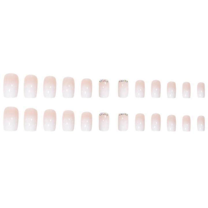 24pcs%20Nail%20Art%20Designs%20Nail%20Extensions%20Press-on%20Nails%20White%20%20%20Square%20Nails%20French%20Nail%20Design%20False%20Nails%20-%20Image%205