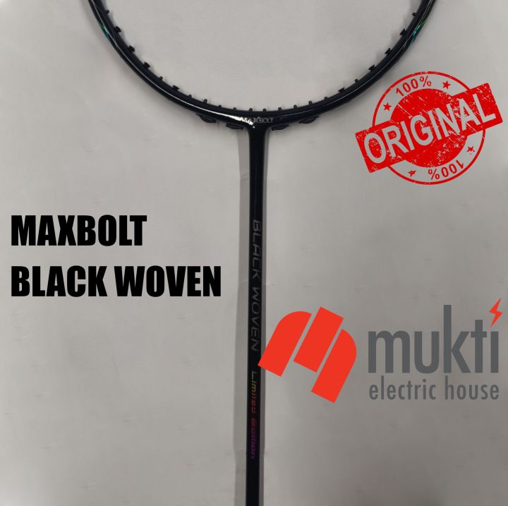 Korea%20Imported%20MAXBOLT%20BLACK%20WOVEN%20Unstrung%20Badminton%20Racket%20Bat%20-%20Image%203
