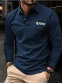 2023 Autumn And Winter New Men's POLO Shirt Double-layer Standing Collar Shirt Long-sleeved Sports Polo Shirt High Quality Shirt.