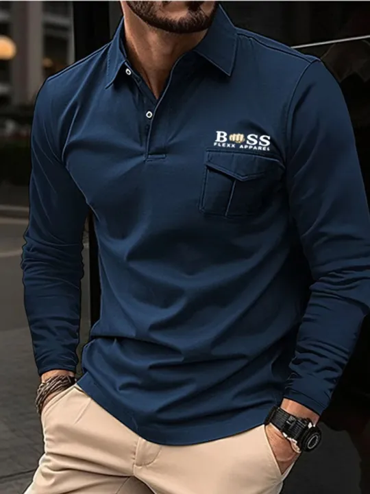 2023%20Autumn%20And%20Winter%20New%20Men's%20POLO%20Shirt%20Double-layer%20Standing%20Collar%20Shirt%20Long-sleeved%20Sports%20Polo%20Shirt%20High%20Quality%20Shirt%20-%20Image%203