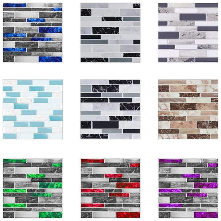 10pcs%20Flat%20Marble%20Mosaic%20Embossing%20Tiles%20Sticker%20Kitchen%20Bathroom%20Wall%20Decals%20Peel%20Stick%20Waterproof%20Tile%20Art%20Wallpaper%20-%20Image%206
