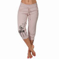 Women's Solid Color Sports Yoga High Waist Draw Rope Capri Pants Harem Yoga Pants for Men. 