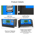 iFlashDeaal 30A Solar Charge Controller Solar Panel Controller 12V/24V Adjustable LCD Display Solar Panel B-attery Regulator With USB Port Auto PWM Controllers Intelligent System Charging Controller For Home. 