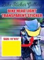 Transparent sticker for Headlight / Visor of Bike and car   ( Waterproof & Premium quality)/ Bike Sticker Gallery. 