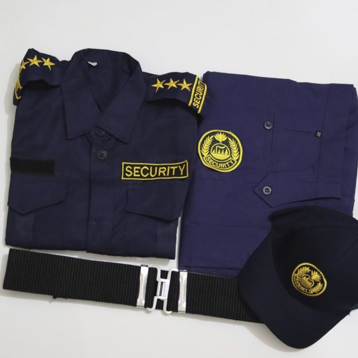 Guard Pant Shirt full set dress - Security uniform pant shirt  cap belt Bach including