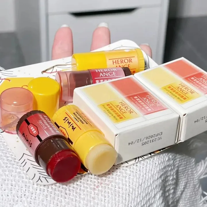 2pcs%20Fruit%20Mini%20Lip%20Balm%20Moisturizing%20Nourishing%20Anti-Wrinkle%20Lip%20Care%20Mask%20Set%20Anti-Drying%20Reduce%20Sleep%20Fine%20Lines%20Lipstick%20New%20-%20Image%203