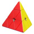 Pyraminx Pyramid Triangle High Speed Stickerless Rubik Cube-Multi Color. 