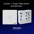 Combo - 1 Gang 1 Way & Switch Box.