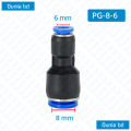 8mm Reducing Socket Pneumatic Quick Reducer Connector Push In PG 8mm to 6mm. 