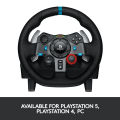 Logitech G29 Driving Force Racing Wheel and Floor Pedals, Real Force Feedback, Stainless Steel Paddle Shifters, Leather Steering Wheel Cover for PS5, PS4, PC, Mac.